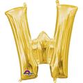 Anagram 16 in. Letter W Gold Supershape Foil Balloon 78504